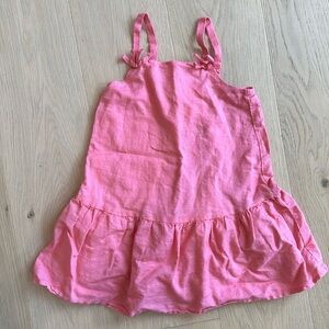 Pink girls size 6- Crewcuts linen dress